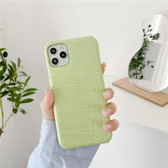 Patterned Leather Half Hard Shell Phone Case