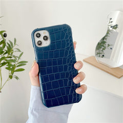 Patterned Leather Half Hard Shell Phone Case
