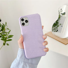 Patterned Leather Half Hard Shell Phone Case