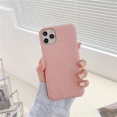 Patterned Leather Half Hard Shell Phone Case