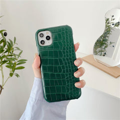 Patterned Leather Half Hard Shell Phone Case